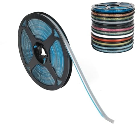 Selbstklebend Flexible Zierleisten,Stuckleisten Decke Zierleiste Wand Keramikfliesen Kantenband 6M*7.5MM Selbstklebend Seitenkanten zum Herd,Waschbecken,Fliesenrand (Grau)