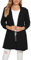 MINTLIMIT Womens Blazers Long Suit Jacket One Button Lapel Blazer Long Casual Office(Black XX-Large)