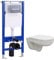 Rimless Single Hole Superspin Flush Wall Hung Toilet & 1140CM Concealed Cistern