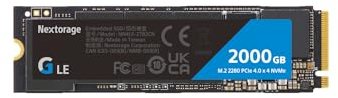 Nextorage Japanischer Hersteller G-LE Serie 2TB M.2 2280 Internal SSD Maximale Übertragungsrate 7300MB/s PCIe Gen 4.0 x 4 NVMe 1.4 2000GB N4LE-2TB2CN/GNE