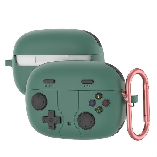 GIOPUEY Hülle Kompatibel mit JBL Wave 200 TWS/Vibe Beam, Niedlich Spaß Cartoon Silikon TPU Schutzhülle mit Schlüsselbundhaken Case Cover für Jungen Mädchen Männer Frauen - Green