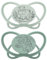 nip - Butterfly | 0-6 Monate | 2er Pack | Stillfreundlicher, zahnfreundlicher Babyschnuller inkl. Schnullerbox. Nachhaltiger Schnuller mit weichem Silikonsauger, Hellgrün/Türkis