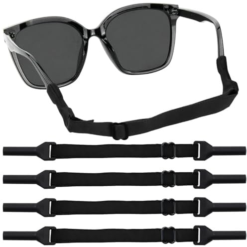 ZORRA 4 Stück Brillenband, Verstellbarer Sportbrillenband Anti Rutsch Kein Schwanz Brillenbänder, Brillenband Herren Damen Kinder für Sportbrille Sonnenbrille Lesebrille Brille Schutzbrille