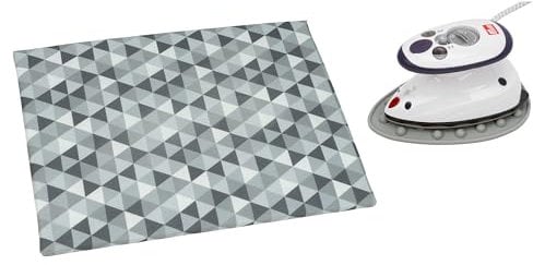 SEMPLIX Ironing Set - Ironing Mat with Non-Slip Backing 30 x 40 cm / Mini Iron Rest 10.5 x 15.5 cm / Mini Iron by Prym (Stone/Grey)