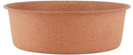 Pawpourri Dog Bowls Stainless Steel Anti-Skid Dog Food Bowl & Water Bowl, Speckle Design Pet Feeder for Medium Large Dogs, Durable & Easy Clean Feeding Bowl (Peach, 1800 ML)