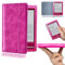 Étui pour liseuse Sony PRS-T2/PRS-T1 6 pouces Étui pour Sony PRS-T1 Smart Slim Light Folio pliable en cuir PU pour Sony PRS-T2 E-Book Case (Rose rouge)