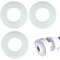 3 Pieces Flush Valve Seal Washer Set, Replacement Silicone Clear Washers for 816.418.00.1, Flush Valve Base Sealing Washer, Drain Valve Water Stop Rubber Seal Diaphragm for Toilet Cisterns