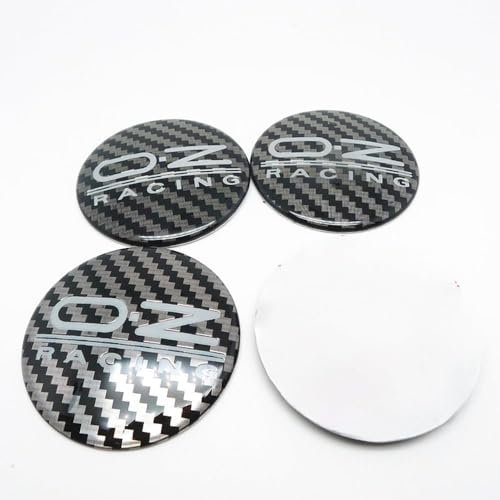 FUWUDI 4 Pièces Cache-moyeux Autocollants pour OZ 60mm, Insigne Couvercle de Jante Autocollant, Hub Centre Caps Cover Sticker,B