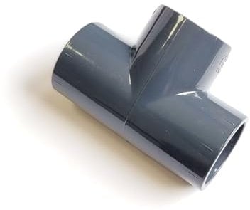 PVC Fitting Poolfitting Gewindefittings | alle Sorten | Kunststoff PE - Winkel T-Stück 90 Grad IG - AG 50mm Poolverrohrung Rückschlagventil Kugelhahn (T-Stück, 32mm)