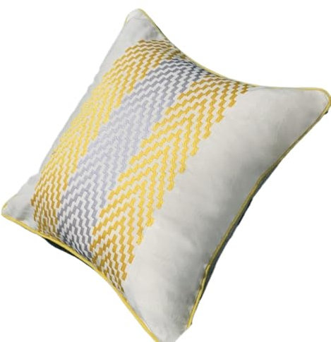 IGGLL Kissenbezüge, Kissenbezug, 2er-Set, 45 x 45 cm, Stickerei, dekorativer Kissenbezug aus Baumwollleinen, for Schlafsofa und Auto, nordischer Stil(B)