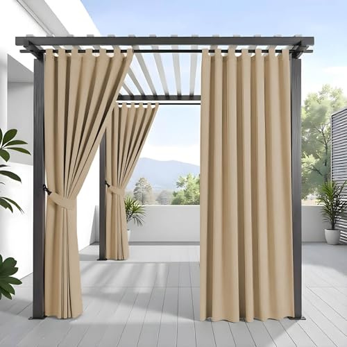 Morbidissimi Tenda Gazebo Idrorepellente e Resistente, Tenda Da Esterno 200x270 cm per Gazebo, Dotata di Passanti con Chiusura a Strappo, 100% Made in Italy - Beige