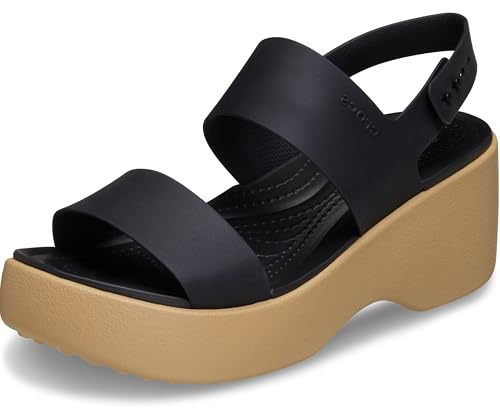 Crocs Women, Brooklyn Sky Sandal, Black/Cashew, 6 UK Women