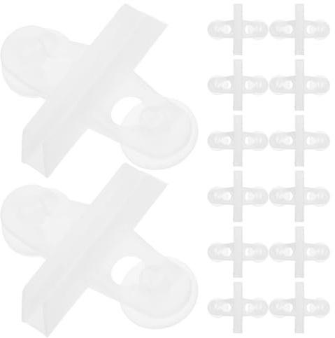 VERDANVERSE 20 Stück Teiliges Aquarium Trennscheiben Clip Weiß Abs Fischglas Halter mit Saugnapf Langlebiger Separator Fixierhalter für Fischzucht und Aquarienteiler Kompatibel mit