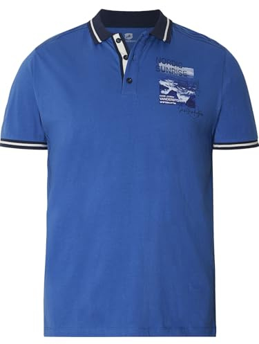 Jan Vanderstorm Herren Poloshirt Olftin | Maritimes Piqué Kurzarm-Polo, atmungsaktiv, sommerliches Streifen-Design, 100% Baumwolle, große Größen L–7XL