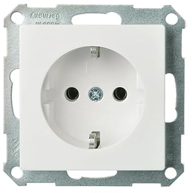 Elso 275004 Steckdoseneinsatz Schraubklemmen Joy, reinweiß