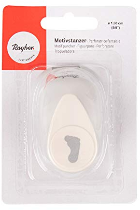 Rayher Hobby 89822000 Motivstanzer Fuß, ø 1,6 cm- 5/8 Zoll, geeignet für Papier/Karton bis zu 200g/m², Orange
