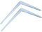 AERZETIX - C3579-2 x Regalwinkel - geprägt - zur Befestigung an der Wand - 25/30cm - Stahl - Weiß