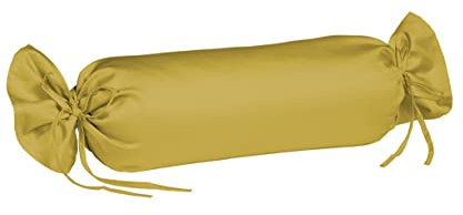 Fleuresse Colours Nackenrollenbezug, Mako Satin, Olive, 15 x 40 cm