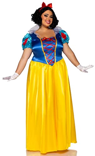 Leg Avenue 85407X-10108 Classic Snow White Costume, 1X-2X, Multicolor
