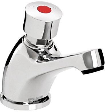 Bristan Z2 1/2 C Robinet à Fermeture Automatique pour lavabo Doux au Toucher avec régulateur de débit, Chrome, Basic Pillar