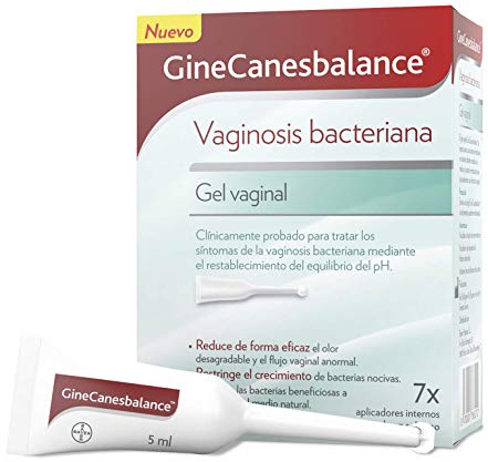 GineCanesbalance® Gel vaginal para tratar la vaginosis bacteriana, 7 tubos | Triple acción: restaura el pH, elimina el mal olor y restringe el crecimiento de las bacterias nocivas. Clínicamente testado