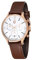 DuFa Unisex Chronograph Quarz Uhr mit Leder Armband DF-9002-05