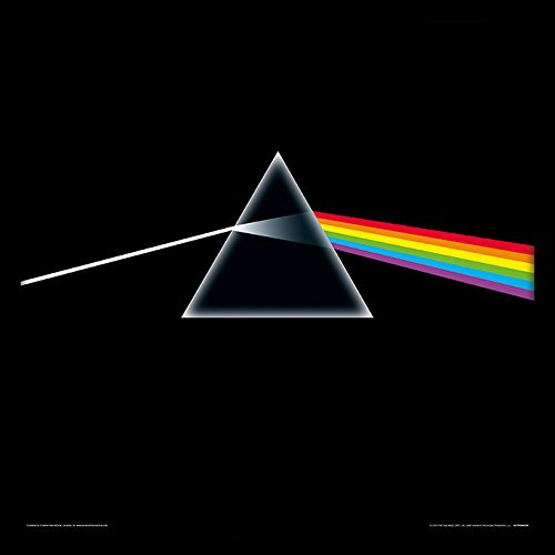PINK FLOYD Dark Side Of The Moon Framed Album Cover Print, Official Licensed Wall Art, 12 Inch Music Memorabilia, Record Sleeve Decor, Collector Gift for Fans