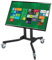Allcam FS1068 Short Exhibition Display TV Trolley Floor Stand for 65-120 LCD/LED TVs and Interactive Screens, Tilt, Height-adjustable 120-148 cm, Mount Size 800x800