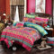 Ustide Heimtextilien 3-teiliges Marken-Set Bettwäsche mit Deckenbezug in buntem Boho-Stil zu 100 % aus hochwertiger Baumwolle, baumwolle, Color 2, King Size