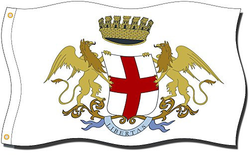 Genoa Bandiere 3X5FT 100% Poliestere,Testa di tela con occhielli in metallo
