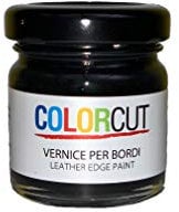 Tintura per bordiColor cut 30 ml - Tintura per rifiniture bordi ed orli in pelle e cuoio, Colore n.3: Nero