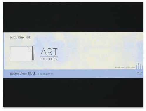 Moleskine Bloc Aquarelle Art Collection, Album avec Papier pour Aquarelles, Couverture Carton, Format 23 x 31 cm, Couleur Noir, 20 Pages