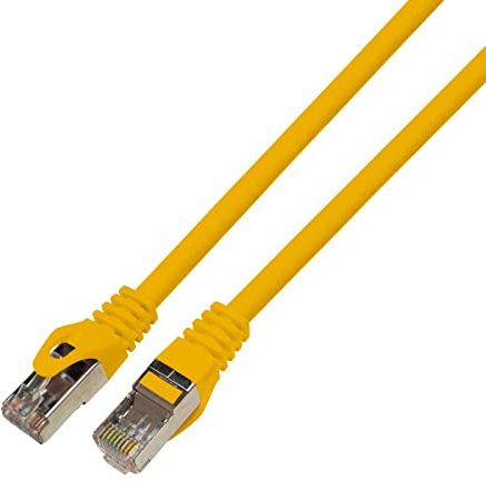 0,25m RJ-45 Cavo di rete Cavo patch CAT7 Giallo S/FTP Ethernet DSL LAN CAT.7