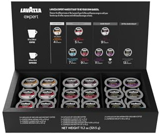Lavazza Expert Variety Pack, Contains Light, Medium, and Dark Roast Espresso and Coffee Capsules, Compatible with Lavazza Classy Machines (36 Capsules)