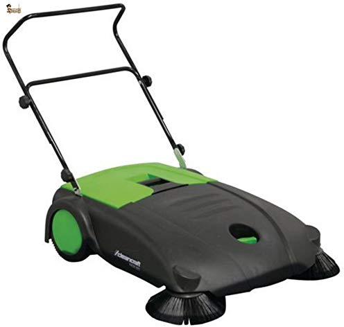 BricoLoco - Spazzatrice manuale per spazzare giardino, foglie, cortili, vialetti, esterni e interni, meccanica, comfort contro scope o spazzole, made in Germany multidirezionale.