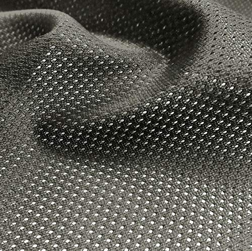 Pico Textiles 91 cm – Dunkelanthrazit-Polyester-Micro-Mesh-Jersey-Stoff – verkauft von The Yard – Vielzahl von Farben – strapazierfähiges athletisches Netzgewebe, ideal zum Nähen von Fußball- und