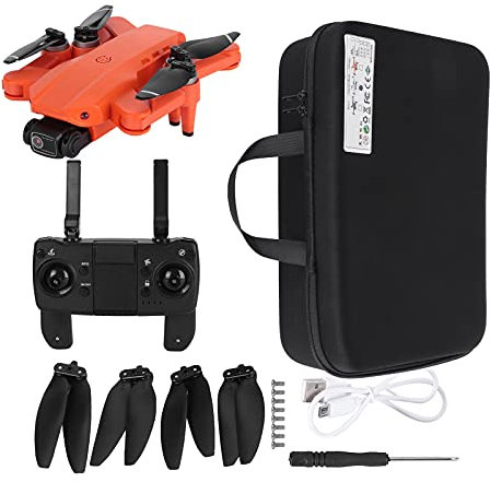 Quadricottero per Fotografia Aerea 4K HD, Drone Pieghevole GPS Senza Spazzole L900 PRO con Batteria Incorporata Adatto per Bambini di Età Superiore Ai 14 Anni(Scatola portaoggetti arancione)