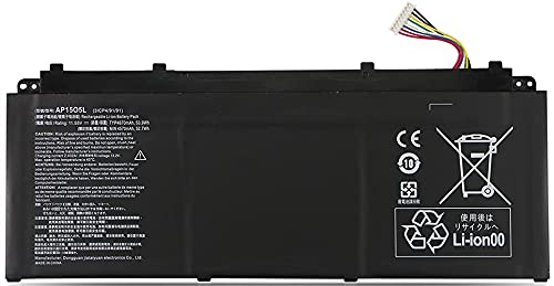 ASKC AP15O5L Laptop Batterie Replacement pour Acer Aspire S13 S5-371 S5-371T Chromebook R13 CB5-312T Swift 1 SF114-32 Swift 5 SF514-51 SF515-51T Spin 5 SP513-52N SP513-52NP AP1505L 53.9Wh