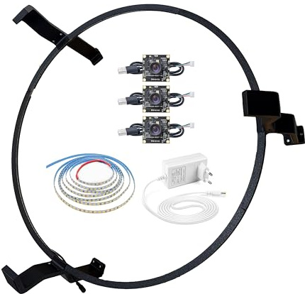Autodarts Kamerahalter Dartring Beleuchtung Kamerarm kompatibel mit OV9732 OV2710 32x32mm Auto Darts Kameras Zählsystem mit LED für Winmau Steeldart