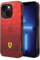 Ferrari - Custodia rigida per iPhone 14 Plus in colore rosso sfumato Scuderia tinto, antigraffio e resistente, con porte accessibili, assorbimento degli urti e logo firmato