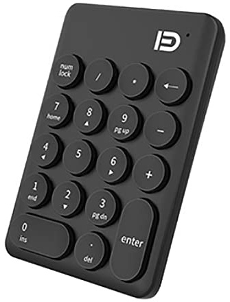 Ziffernblock, kabellose Tastatur mit mehreren Tastenkombinationen, 18 Tasten, Ziffernblock für M acbook/iP ad/Laptop/PC/Telefon, Schwarz