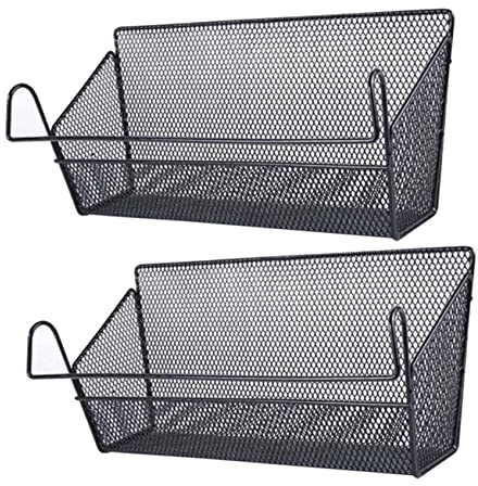 YARNOW 2 Stück Hängende Aufbewahrungskörbe Aus Eisen Mit Netz Platzsparender Ordnungshalter Für Schlafsaal Bett Schreibtisch Großer Kleinigkeitenkorb Für Bücher Telefon Getränke