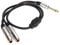 1/4 Inch Stereo Splitter Y Cable, 6.35mm Mono Male Plug to Dual 6.35mm Female Jack Cable 19.7in Long