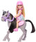 Barbie Chelsea Doll & Toy Horse Set, Includes Helmet Accessory & Saddle, Small Doll Bends at Knees to “Ride” Gray Pony, HTK29