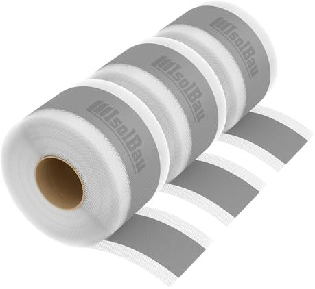 Isolbau Dichtband P2 Grau - 150 m Abdichtband Wasserdichtes Dichtungsband für Sanitär, Dusche, Bad, Fliesen, Balkon und Terrasse, Abdichtung für Innen- & Außenbereich Isolierung - 120 mm