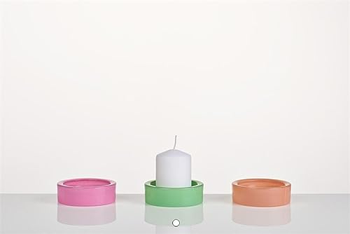 INNA-Glas Glas Kerzenteller ARBENITA aus Glas, mintgrün, 3 cm, Ø 9,5 cm - Kerzenuntersetzer