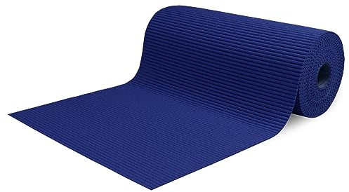 Alfombra al metro, carril para exterior, pasillo, borde de la piscina, antideslizante, multiusos, absorbente, esponja Aquamat, color liso, (300 x 65 cm, azul)