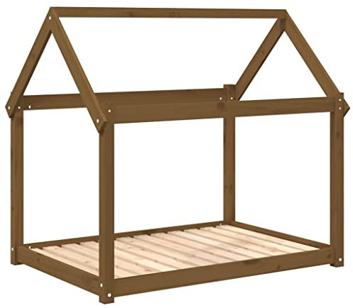 vidaXL Hundebett Honigbraun 111x80x100 cm Massivholz Kiefer