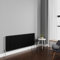 NRG 600x1593mm Black Radiator Horizontal Oval Panel Bathroom Designer Double Rad Central Heating