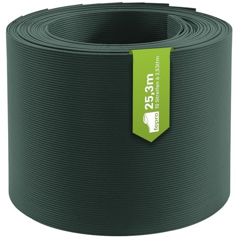 Fepro® Hart-PVC Sichtschutzstreifen Grün RAL6005 10x 2,525m Doppelstabmatten Zaunfolie Windschutz blickdicht Sichtschutz Zaunverkleidung Blickschutz
